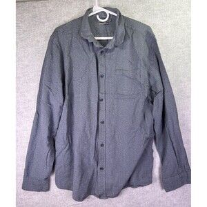 Tu Man Cotton Chambray Button Up Long Sleeve Dress Shirt Blue Size XL Regular